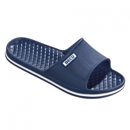 BECO dames badslippers, donker blauw